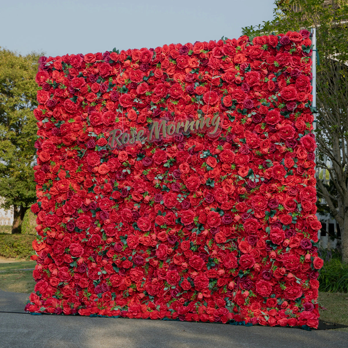 Cella：4D Fabric Artificial rolling up curtain flower wall Free Shipping