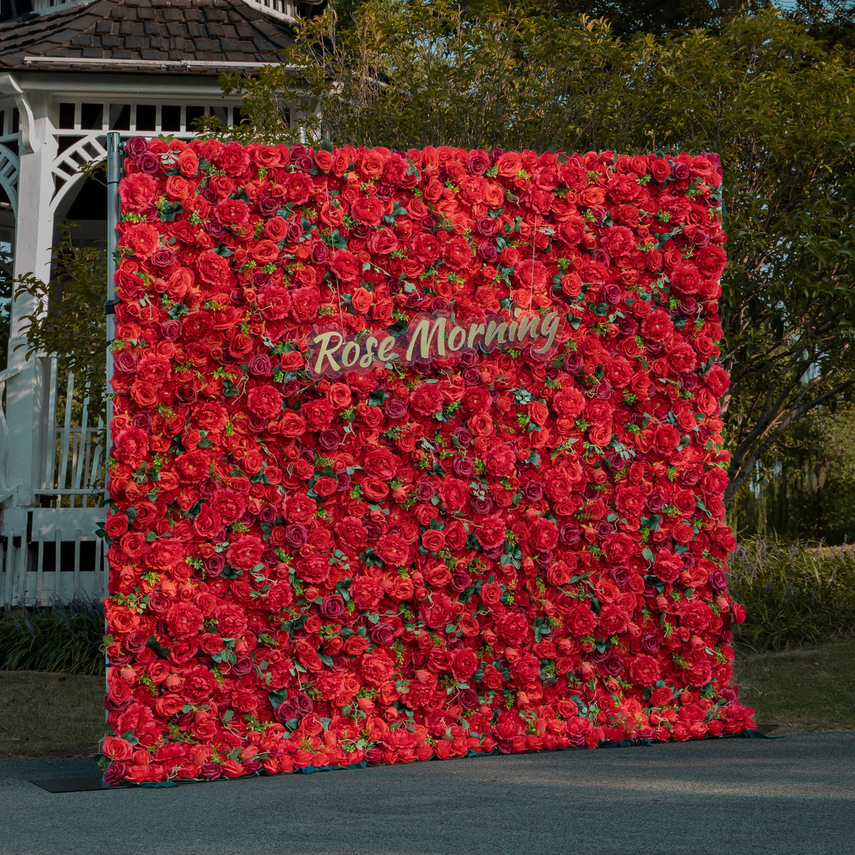 Cella：4D Fabric Artificial rolling up curtain flower wall Free Shipping