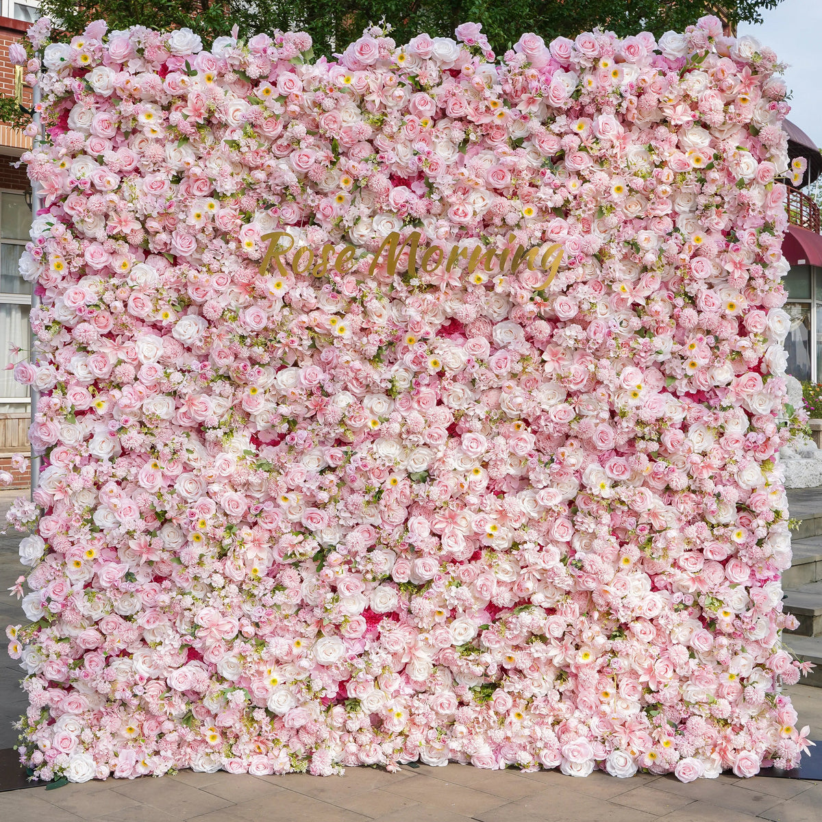 CiCi：5D Fabric Artificial Flower Wall Rolling Up Curtain Flower Wall (Ready to Ship) Free Shipping