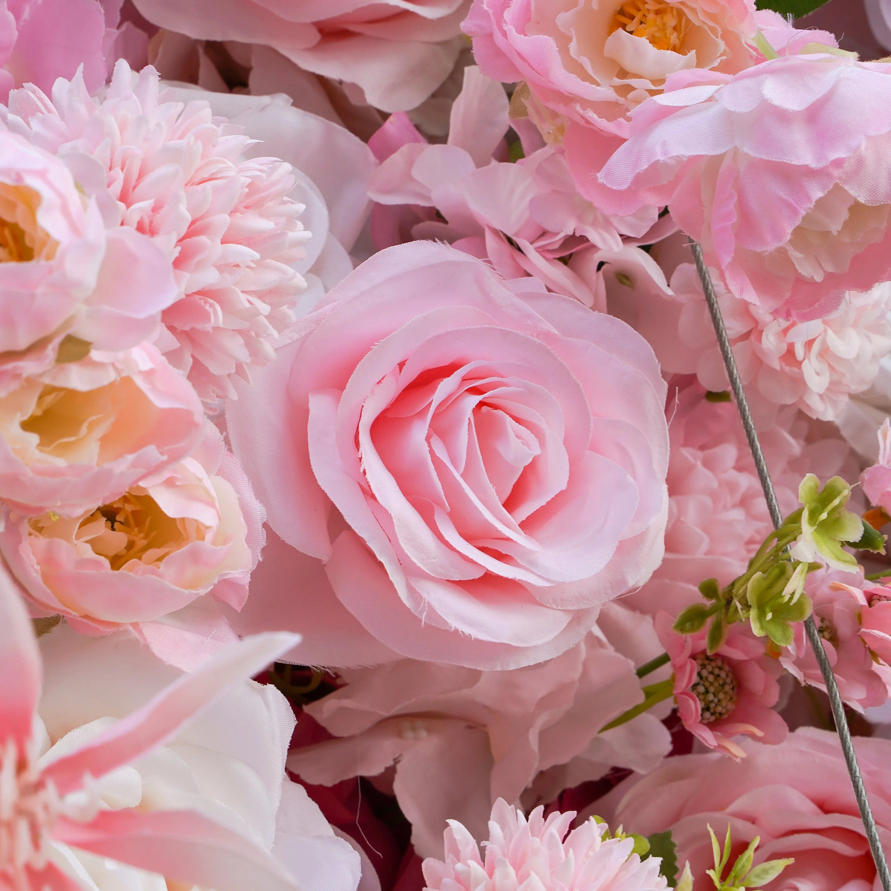 CiCi：5D Fabric Artificial Flower Wall Rolling Up Curtain Flower Wall (Ready to Ship) Free Shipping