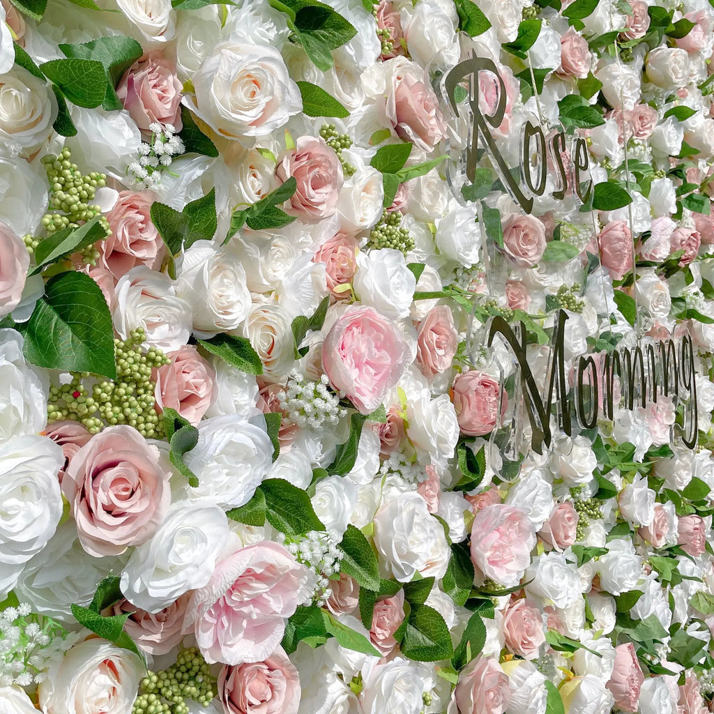 Cindy：5D Fabric Artificial rolling up curtain flower wall Free Shipping