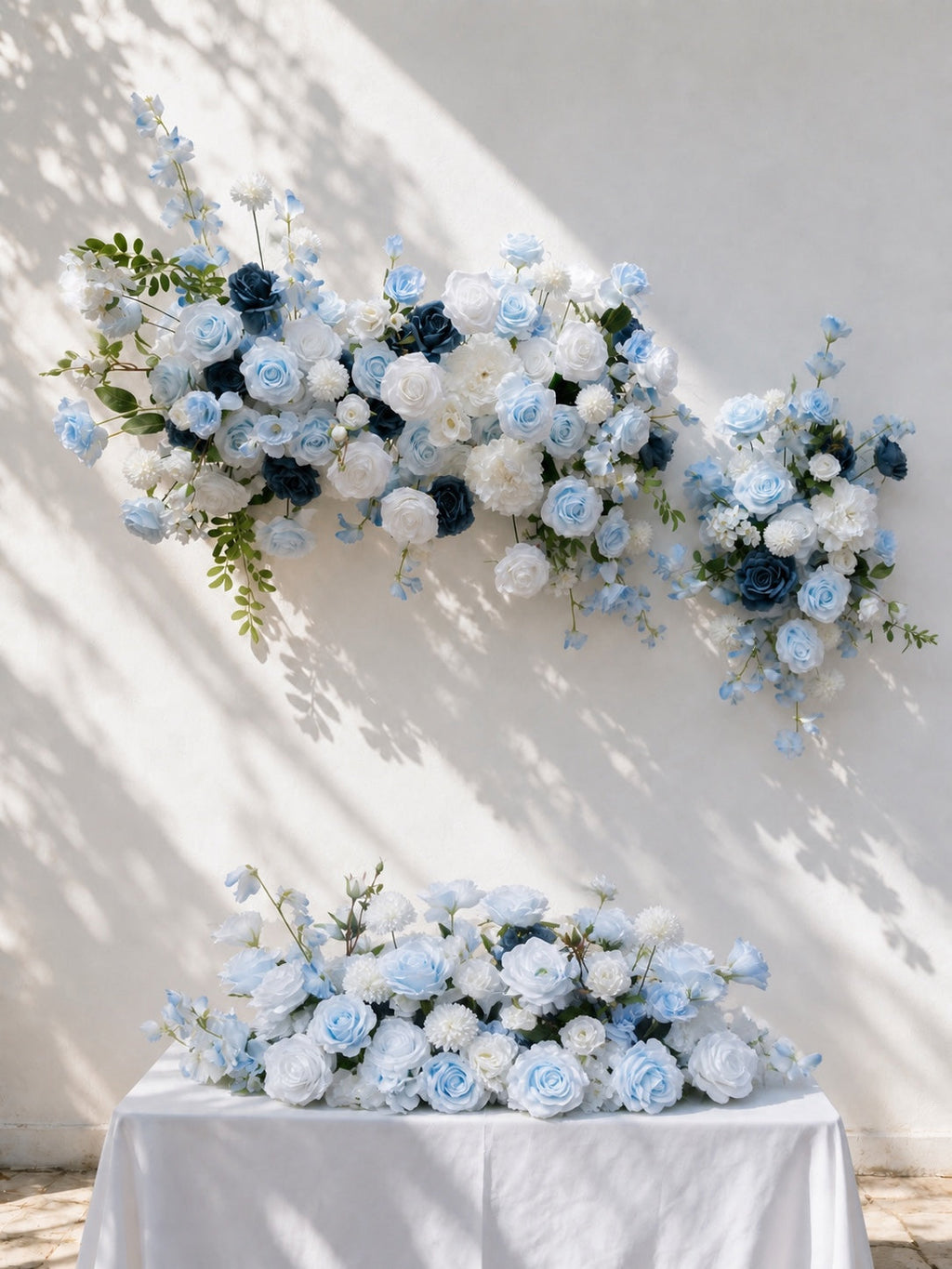Cirrus 2026 New Design White Blue Hanging Floral Arrangement Free Shipping