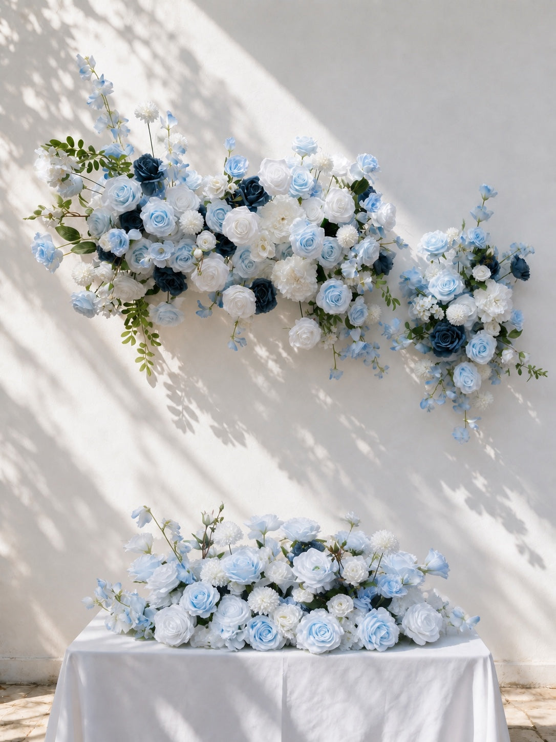 Cirrus 2026 New Design White Blue Hanging Floral Arrangement Free Shipping