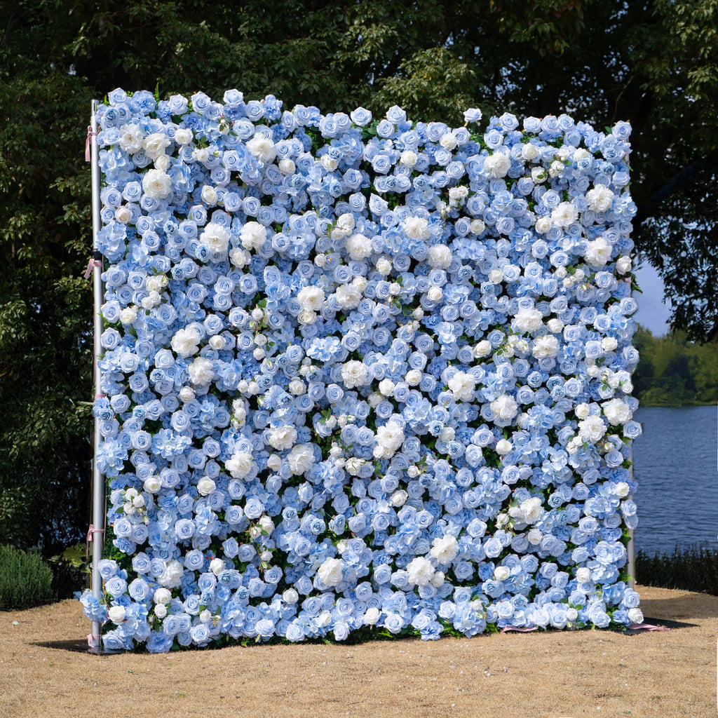 Clarissa：3D Fabric Artificial rolling up curtain flower wall Free Shipping