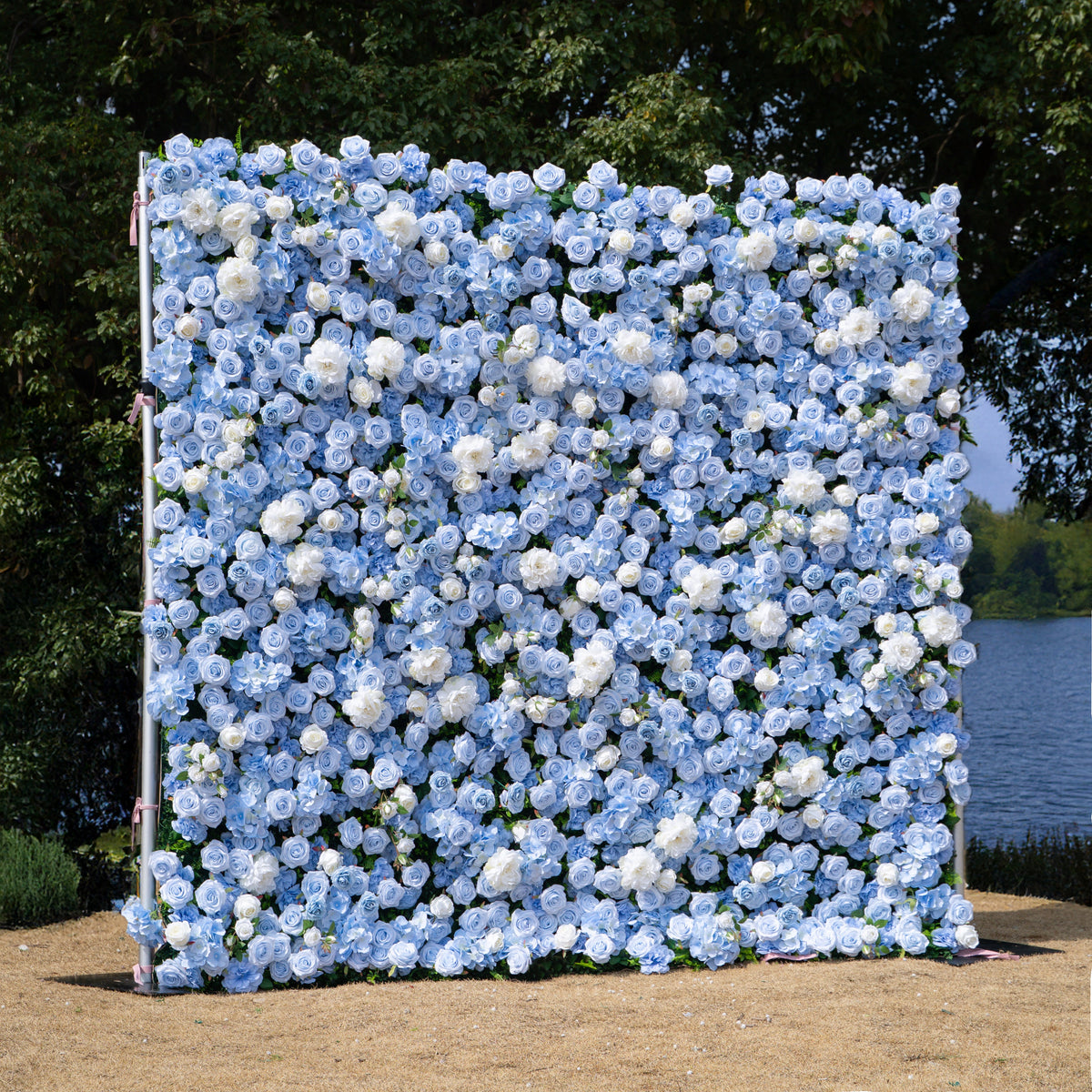 Clarissa：3D Fabric Artificial rolling up curtain flower wall Free Shipping