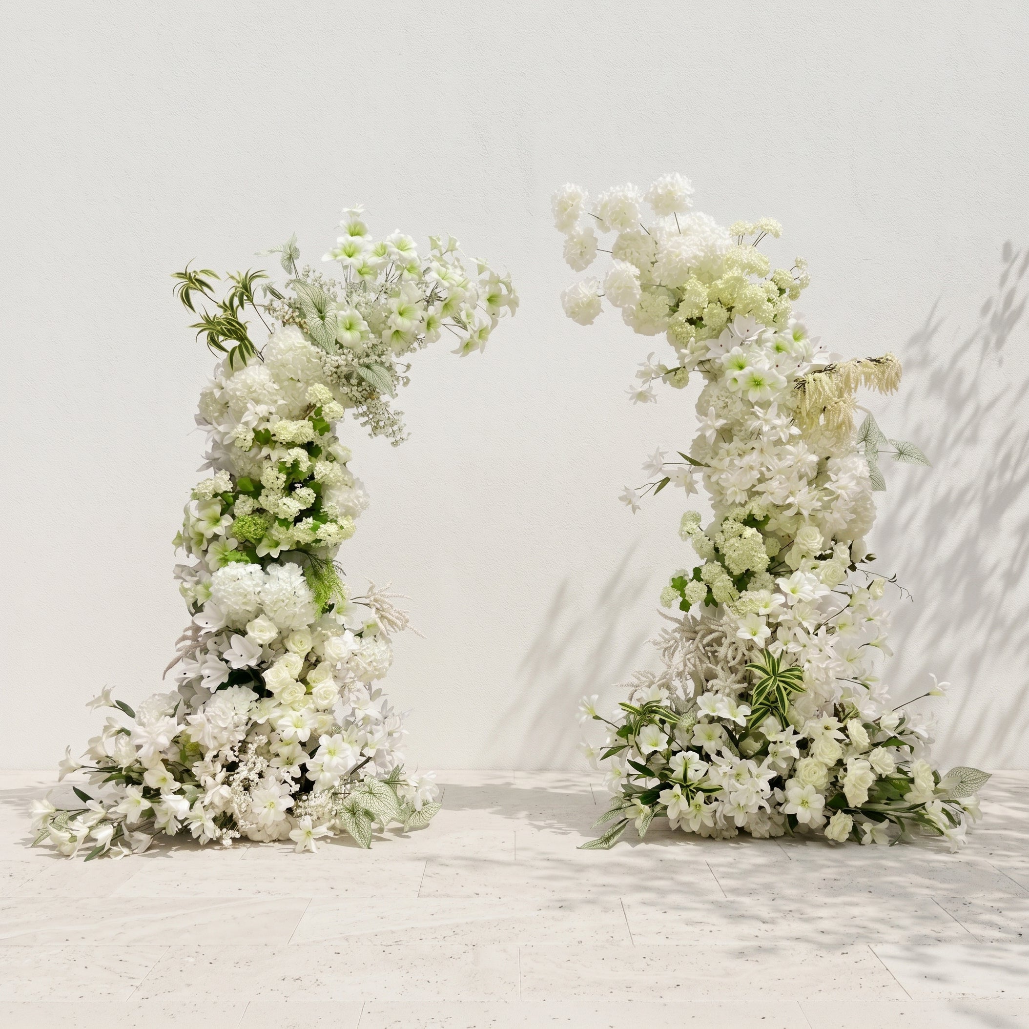 Clorova:Luxury and Classic White Color Flower Arch for Weddings&Event Decor Including Frame clorova front
