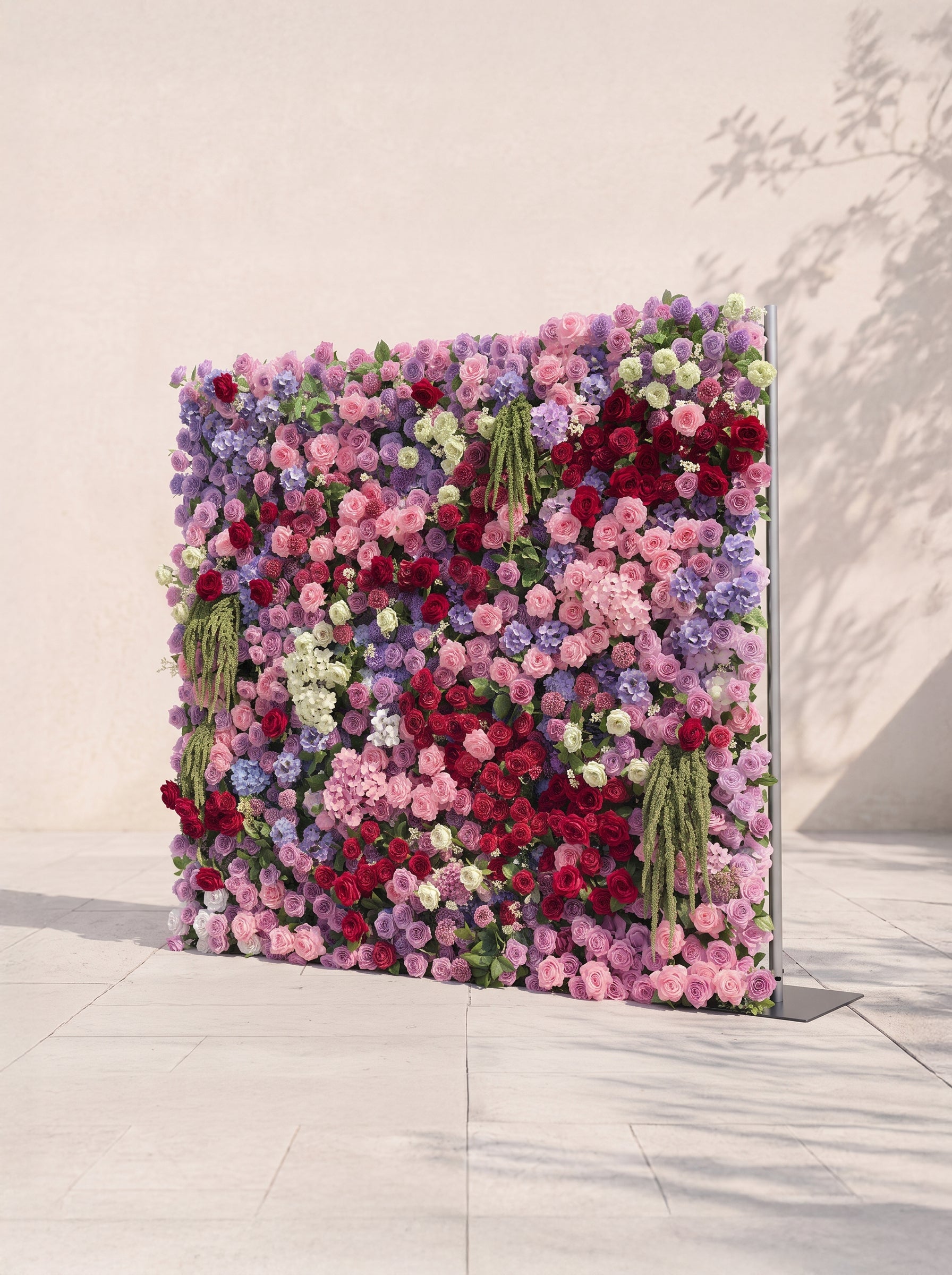 Corrielle: 5D Fabric Artificial rolling up curtain flower wall — right view