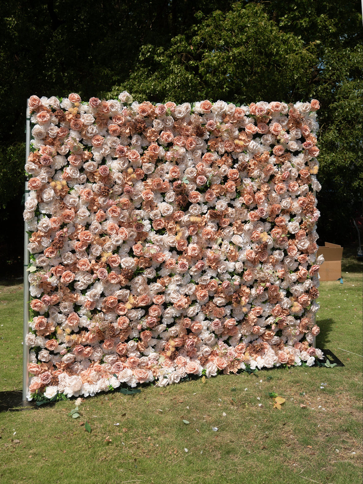 Novellea 4D Fabric Artificial rolling up curtain flower wall Free Shipping