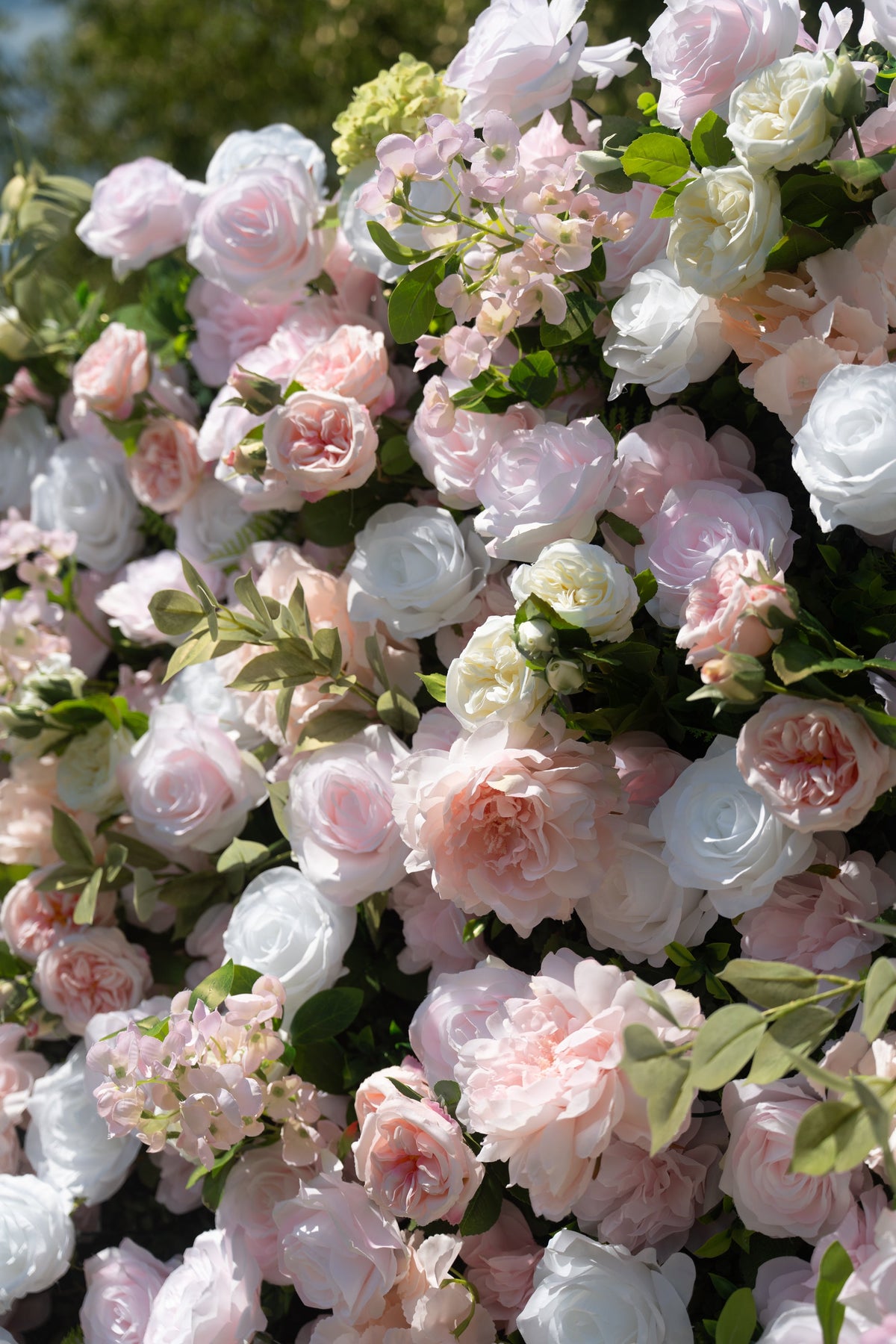 Calivelle 5D Fabric Artificial rolling up curtain flower wall Free Shipping
