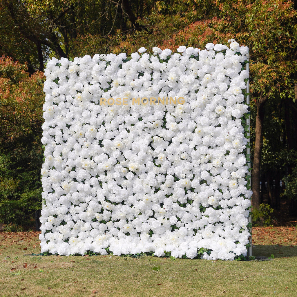 Shine： Fabric Artificial zip up curtain flower wall 8ft*8ft (SHIP TO USA ONLY) Rose Morning