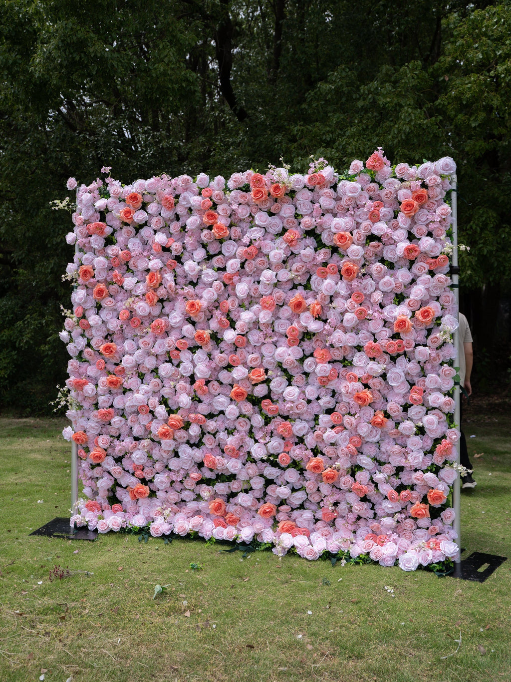Marivelle 4D Fabric Artificial rolling up curtain flower wall Free Shipping