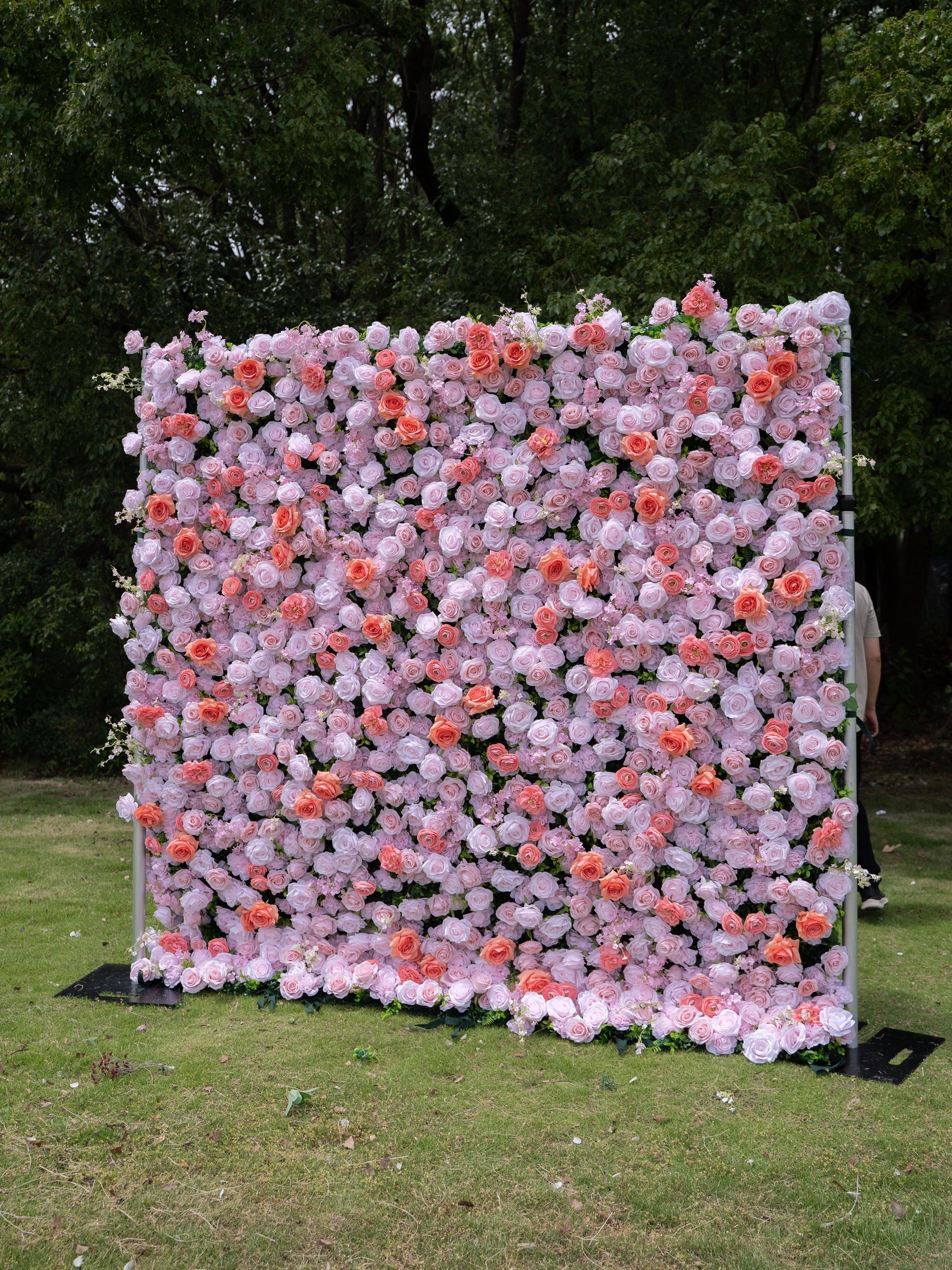 Marivelle 4D Fabric Artificial rolling up curtain flower wall Free Shipping