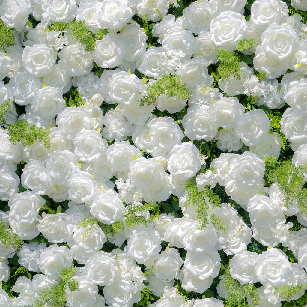 Forest - White Green Popular 5D Fabric Roll Up Flower Wall for Wedding Party Backdrop Free Shipping
