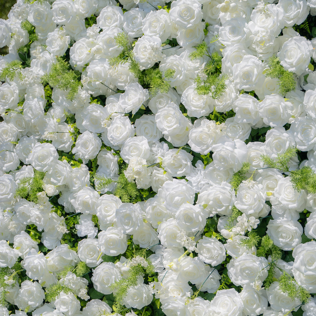 Forest - White Green Popular 5D Fabric Roll Up Flower Wall for Wedding Party Backdrop Free Shipping