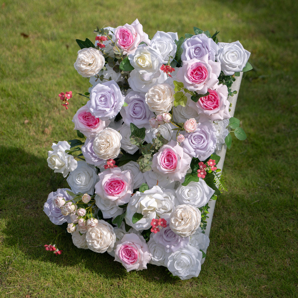 Marielle：5D Fabric Artificial rolling up curtain flower wall Free Shipping