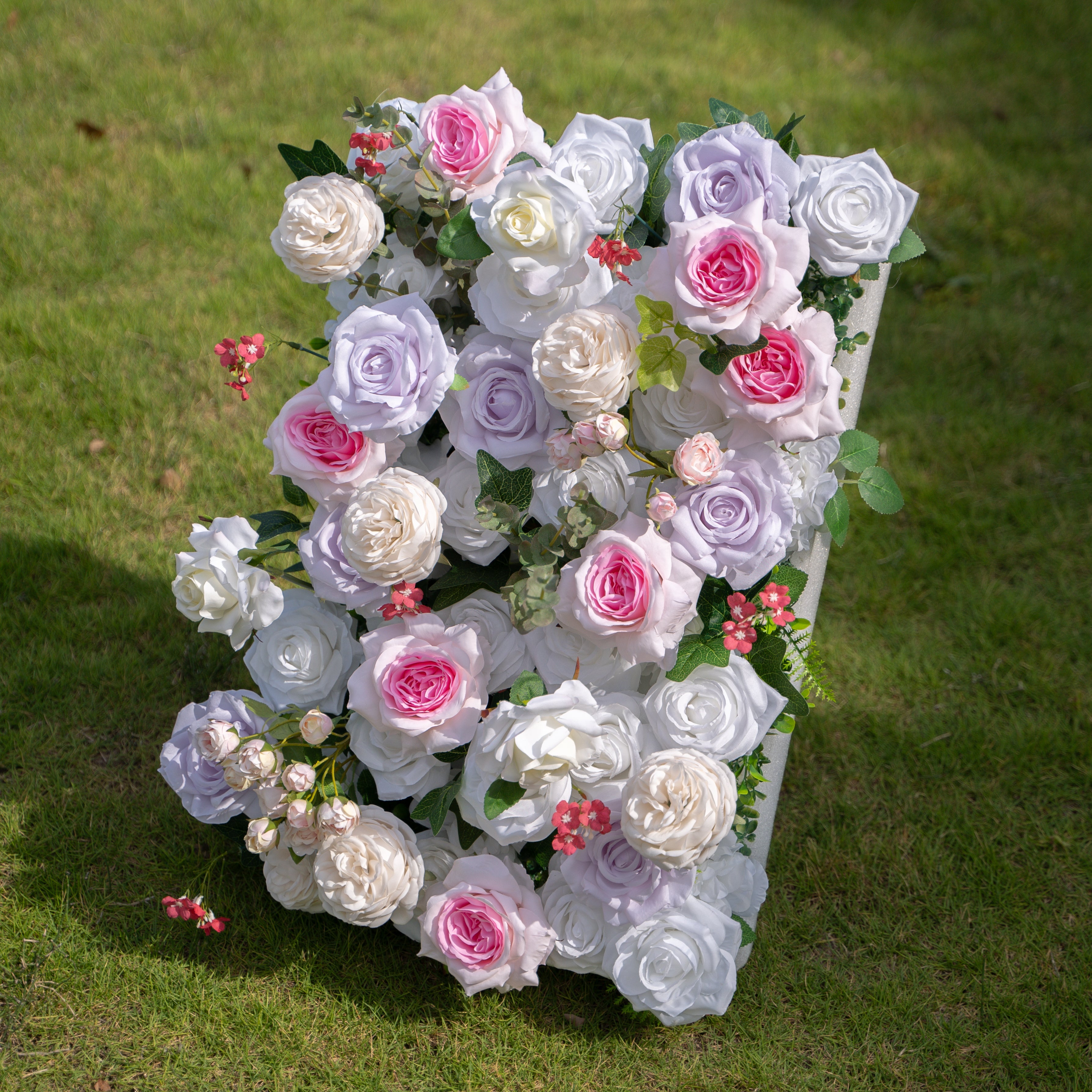 Marielle：5D Fabric Artificial rolling up curtain flower wall Free Shipping
