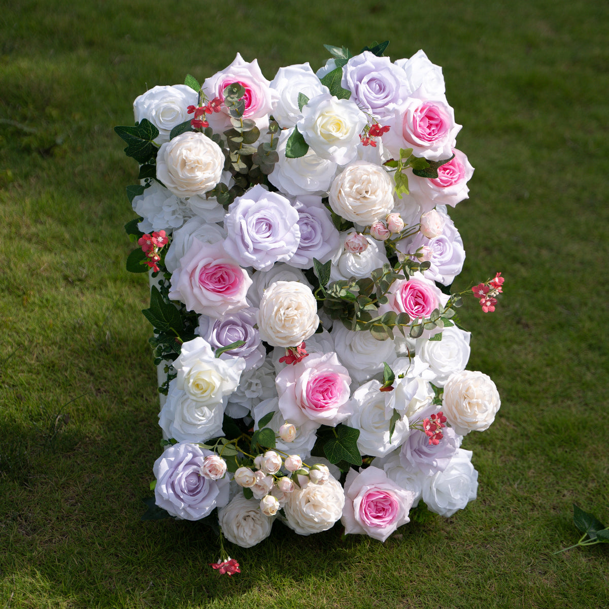 Marielle：5D Fabric Artificial rolling up curtain flower wall Free Shipping