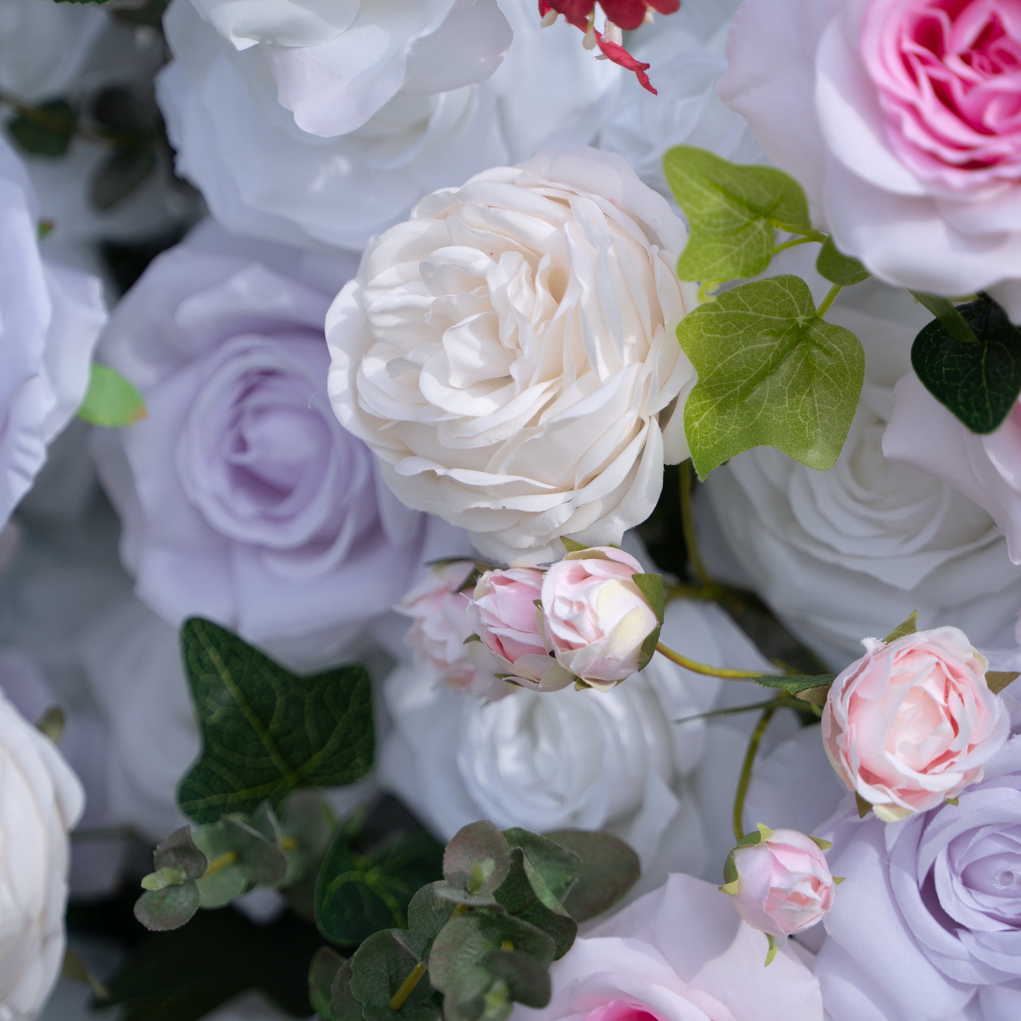 Marielle：5D Fabric Artificial rolling up curtain flower wall Free Shipping