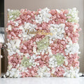 Romantic Floral Backdrop - Blush Nude and White Artificial Flower Wall for Weddings. Events. and Special Occasions | VF-418