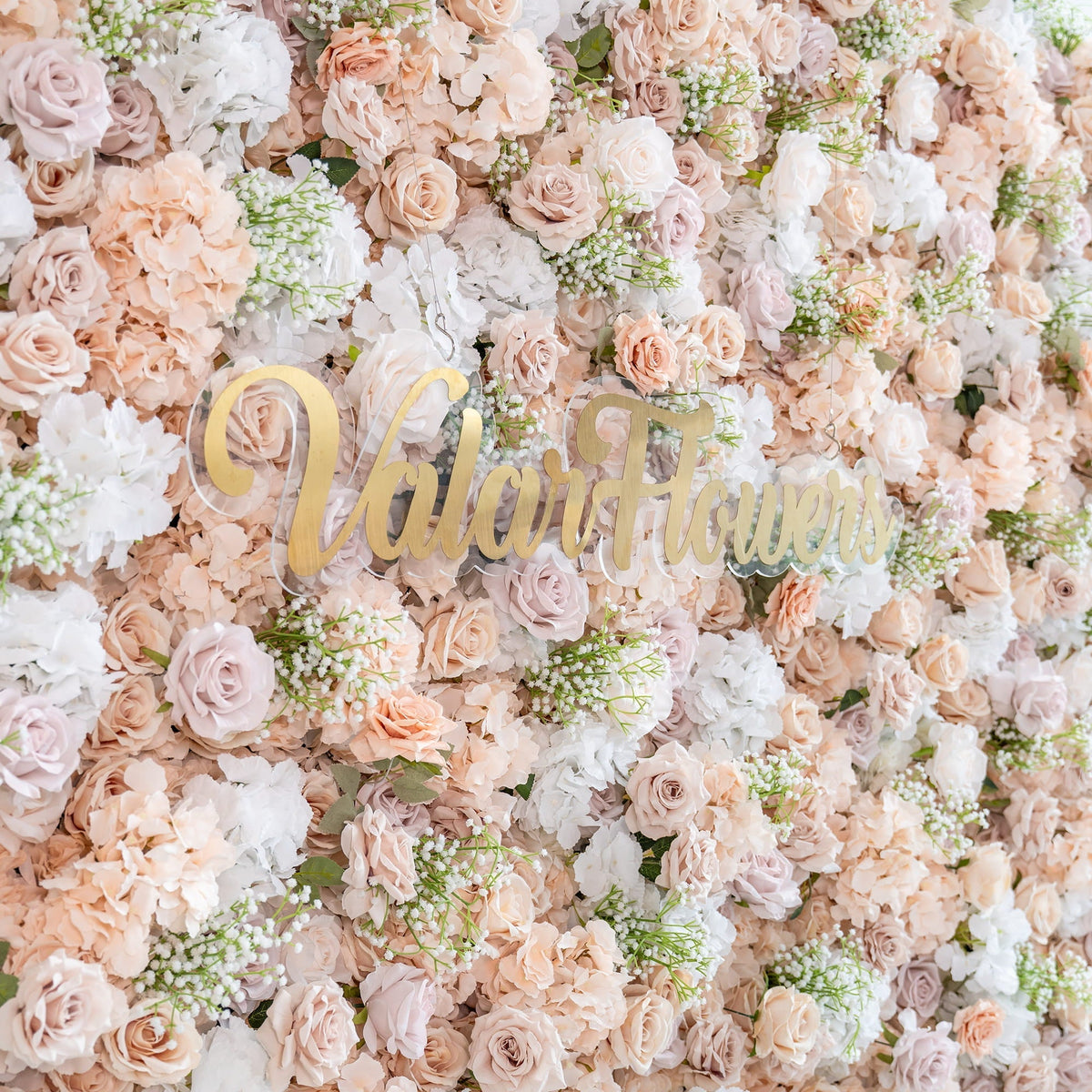 Luxurious Floral Backdrop - Elegant White. Blush. and Nude Artificial Flower Wall for Weddings. Events. and Special Occasions | VF-374-1