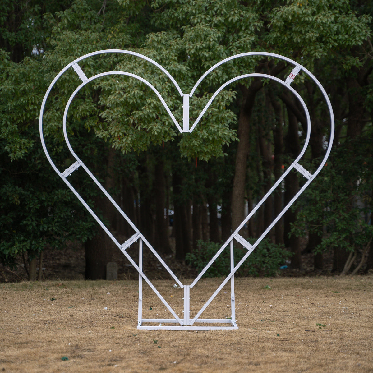 Freara: Heart-Shaped Multi-Color Dahlia & Rose Silk Flower Arch Floral Arrangement for Vibrant Weddings