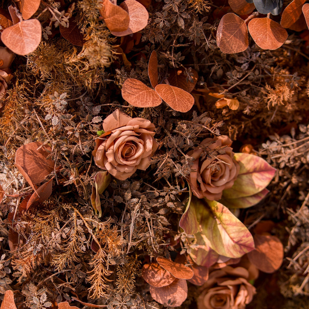 Halloween Special - Rustic and Enchanting Autumn - Inspired Artificial Flower Backdrop by: A Tribute to Nature's Warmth | VF-820