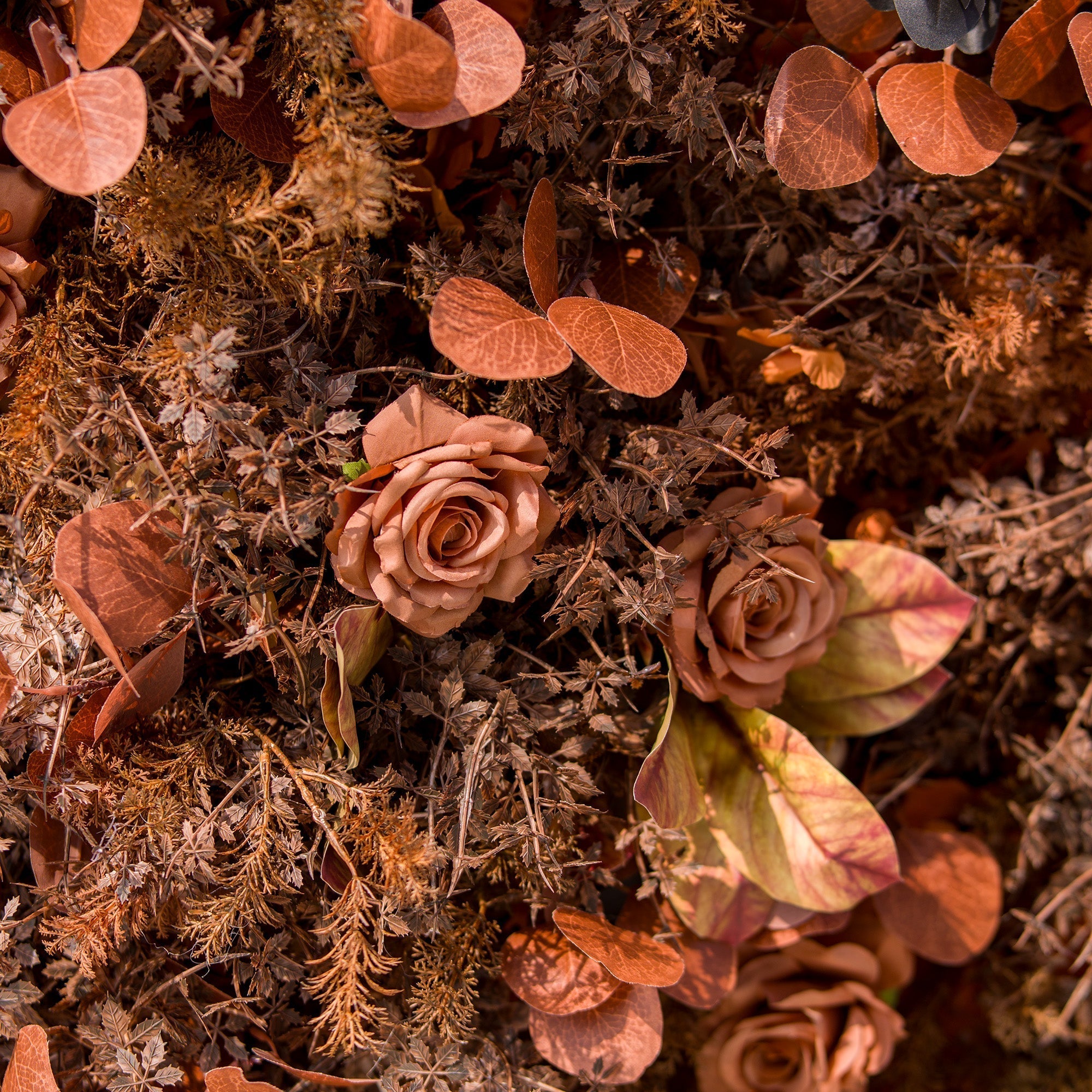 Halloween Special - Rustic and Enchanting Autumn - Inspired Artificial Flower Backdrop by: A Tribute to Nature's Warmth | VF-820