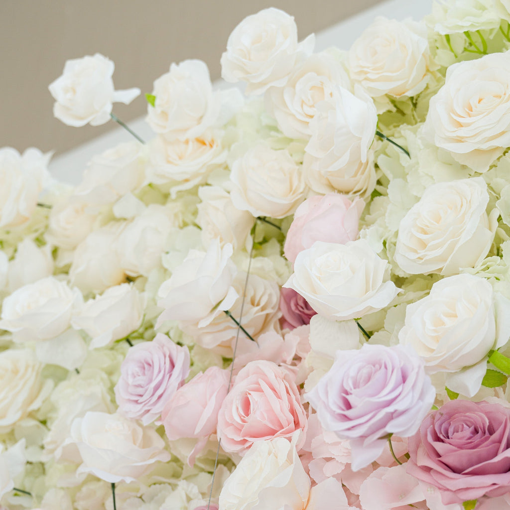 Ombre Rainbow Artificial Flower Backdrop: A Breathtaking Floral Masterpiece for Events | VF-828-2