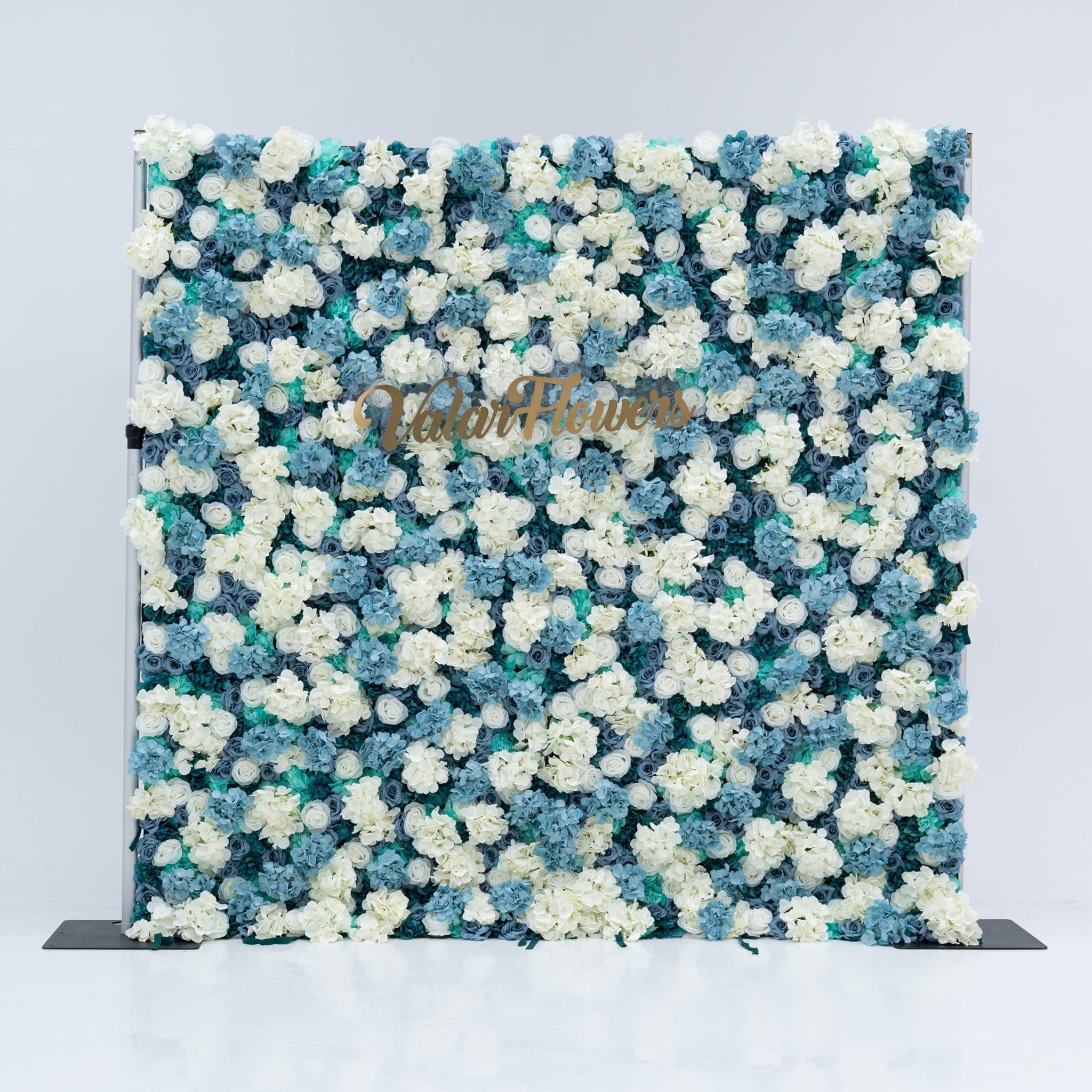 Blue and White Rose Floral Backdrop: A Serene Elegance for Weddings and Special Occasions And Proposals and Outdoor Events and Photography | VF-825