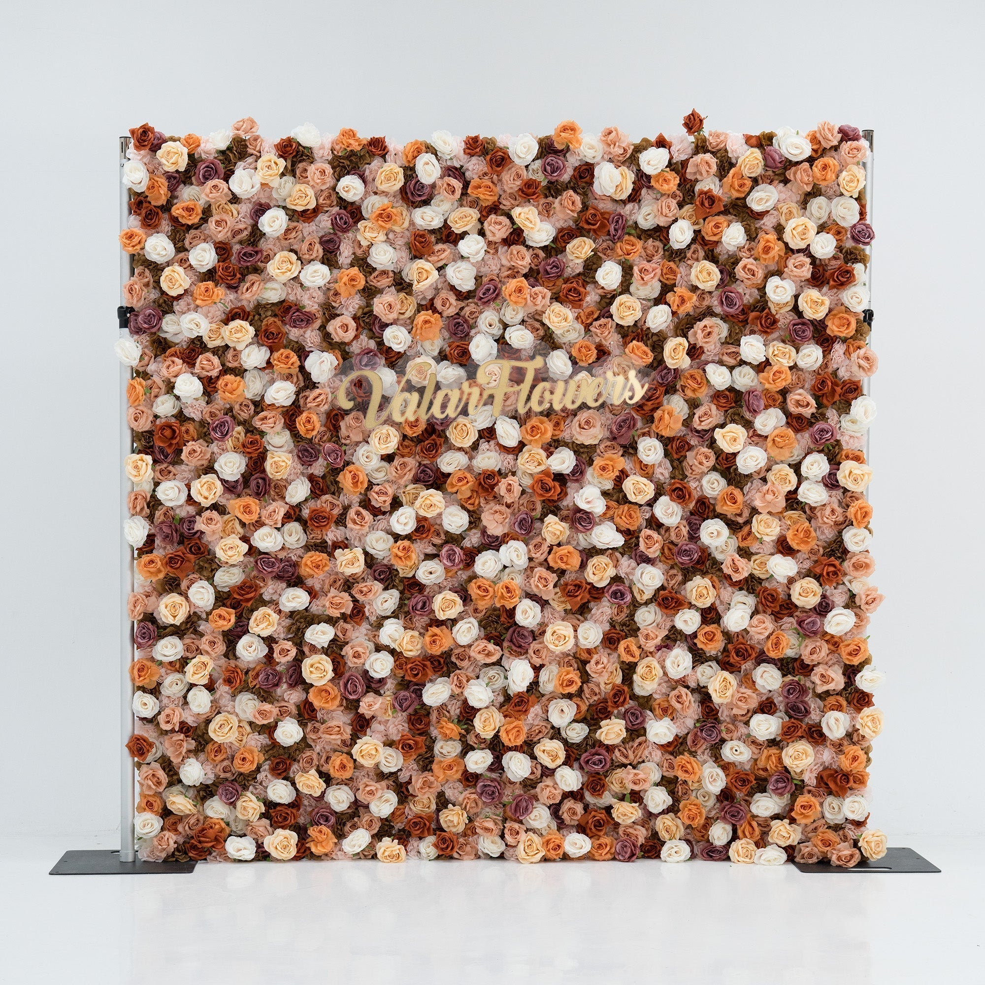 3D Autumn - Toned Floral Wall Backdrop: Warm & Luxurious Event Centerpiece | VF-580