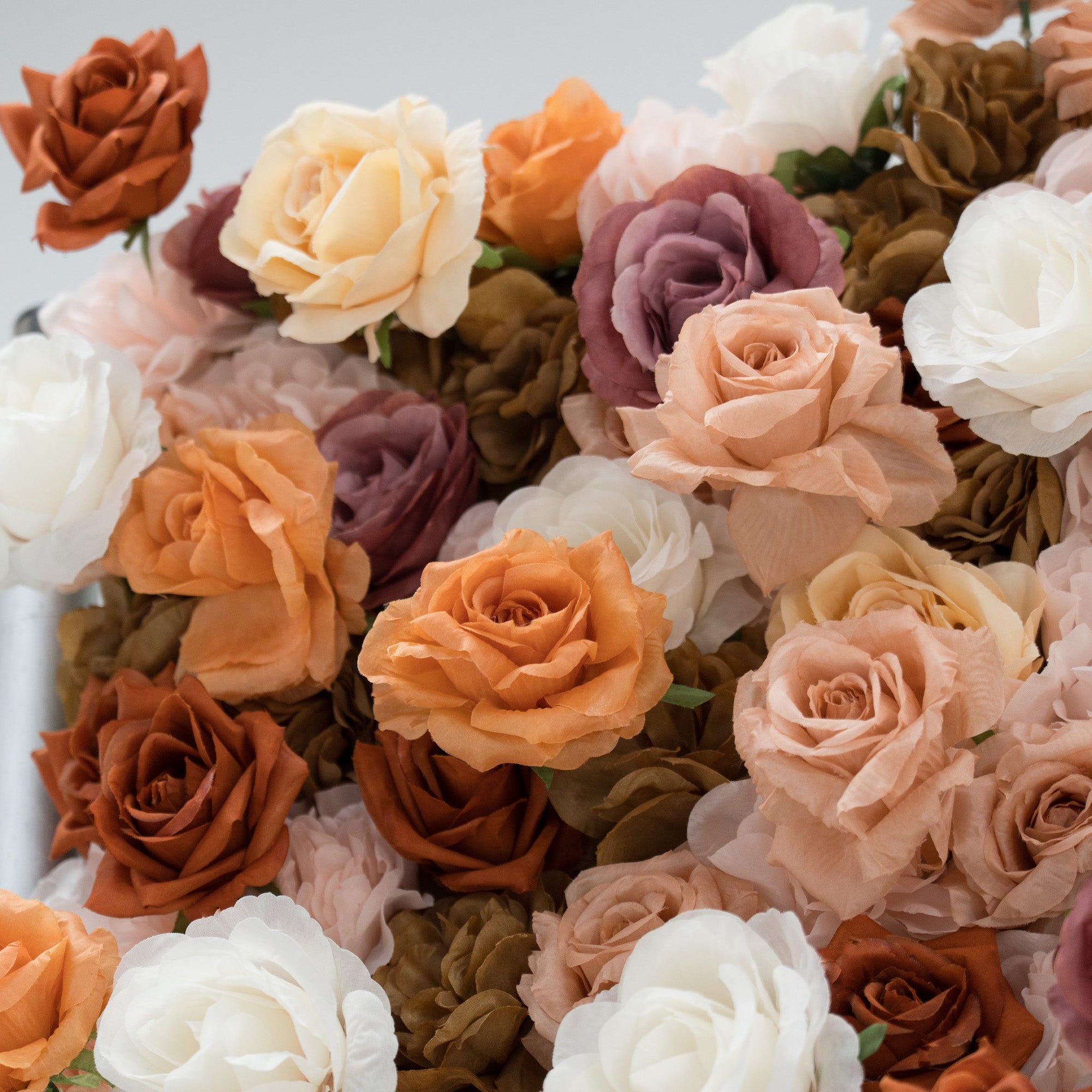 3D Autumn - Toned Floral Wall Backdrop: Warm & Luxurious Event Centerpiece | VF-580