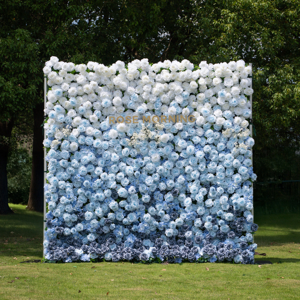 Cool：Fabric Artificial rolling up curtain flower wall Free Shipping