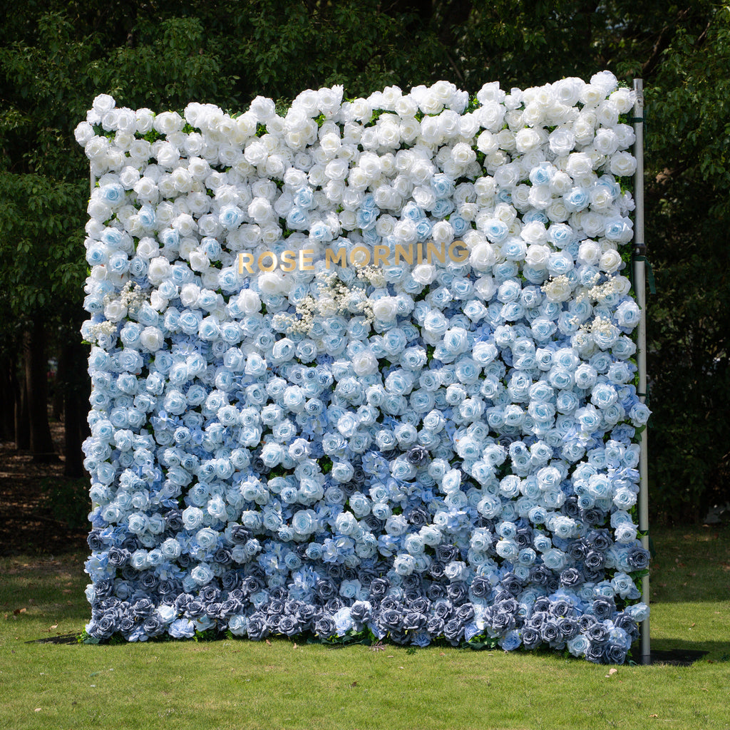 Cool：Fabric Artificial rolling up curtain flower wall Free Shipping