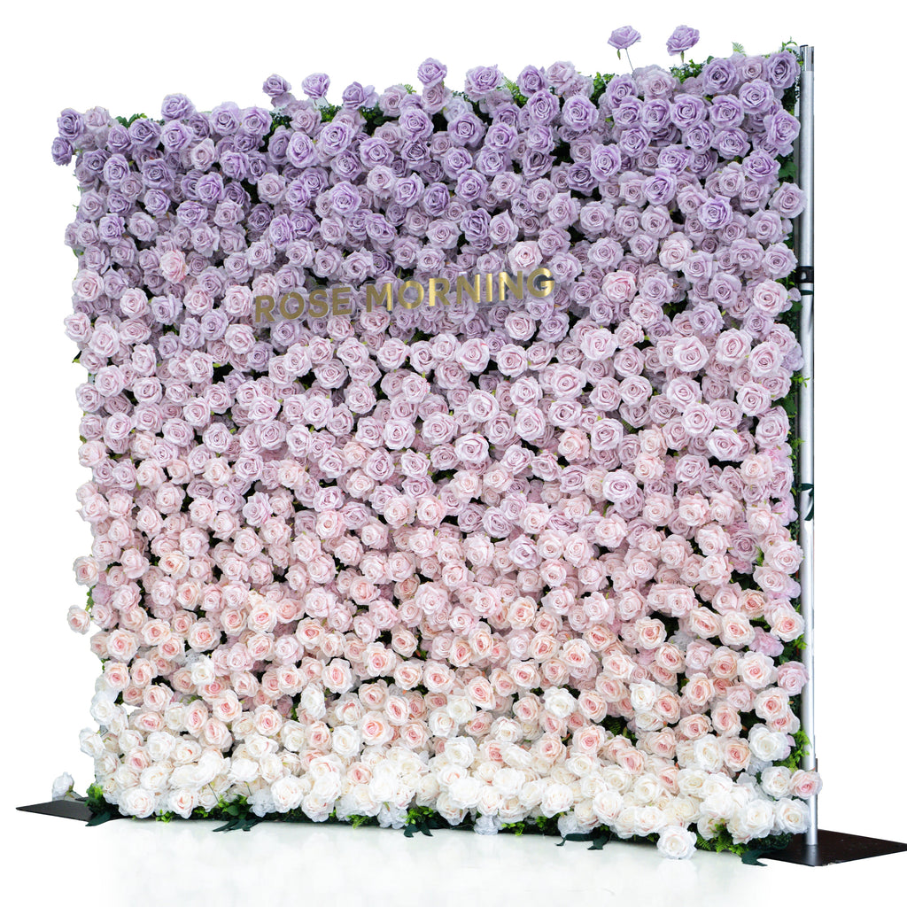 Michelle：3D Fabric Artificial rolling up curtain flower wall Free Shipping