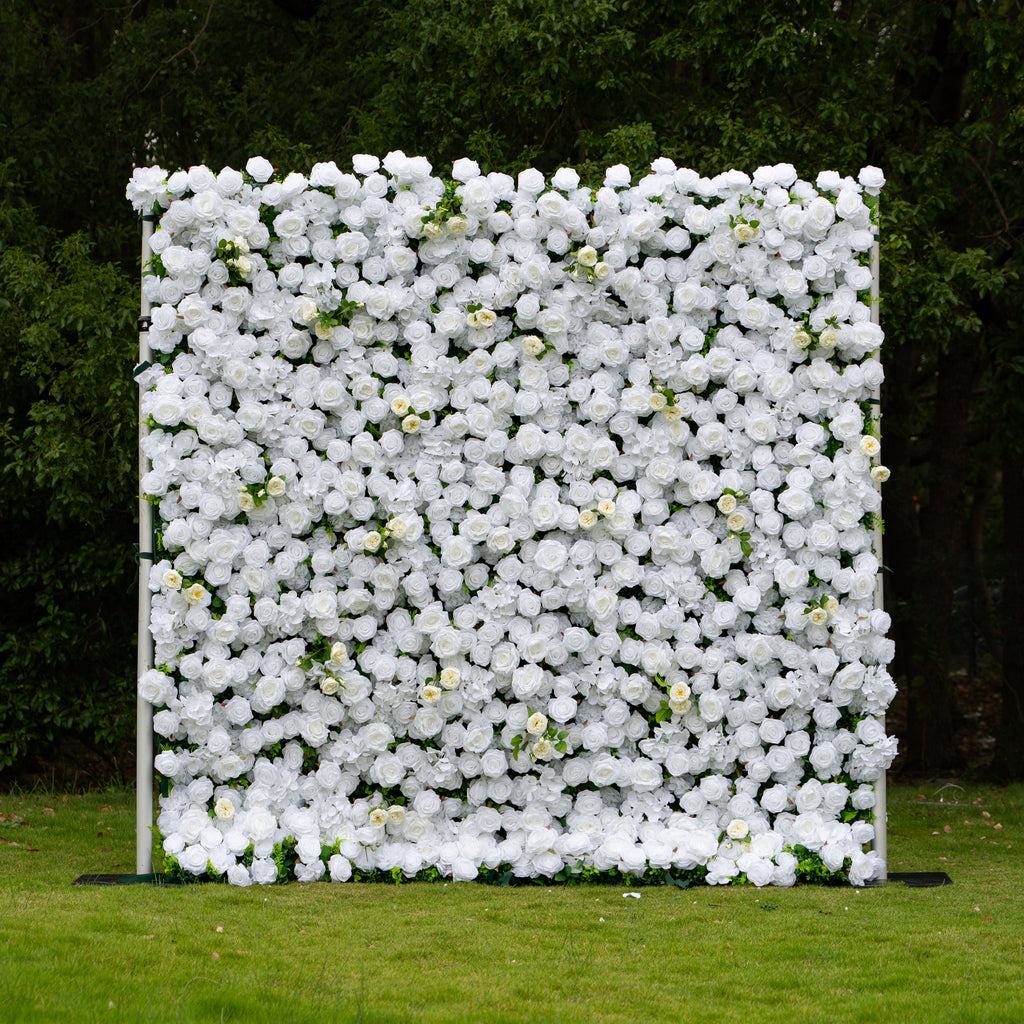 Linen：3D Fabric Artificial rolling up curtain flower wall (In US Stock5-7 Days Delivered) Free Shipping
