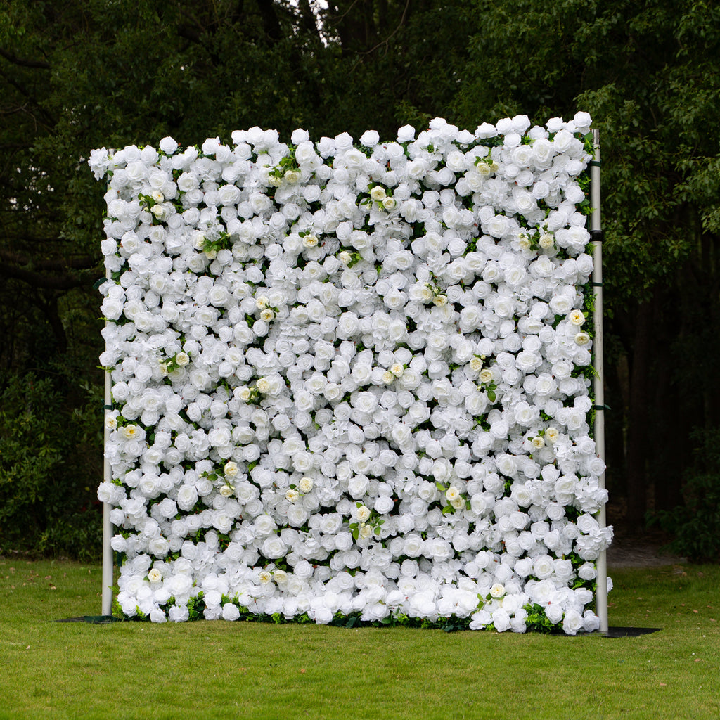 Linen：3D Fabric Artificial rolling up curtain flower wall (In US Stock5-7 Days Delivered) Free Shipping