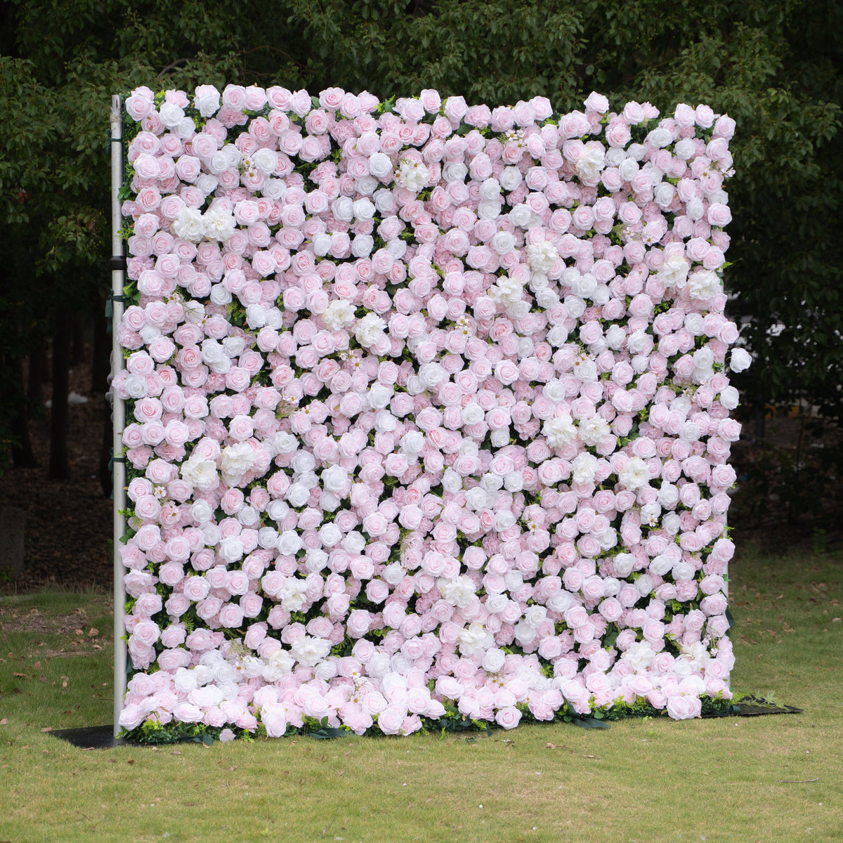Whitepink: 3D Layered Flower Wall - Luxury Silk Rolling Backdrop (In US Stock 5-7 Days Delivered) Free Shipping