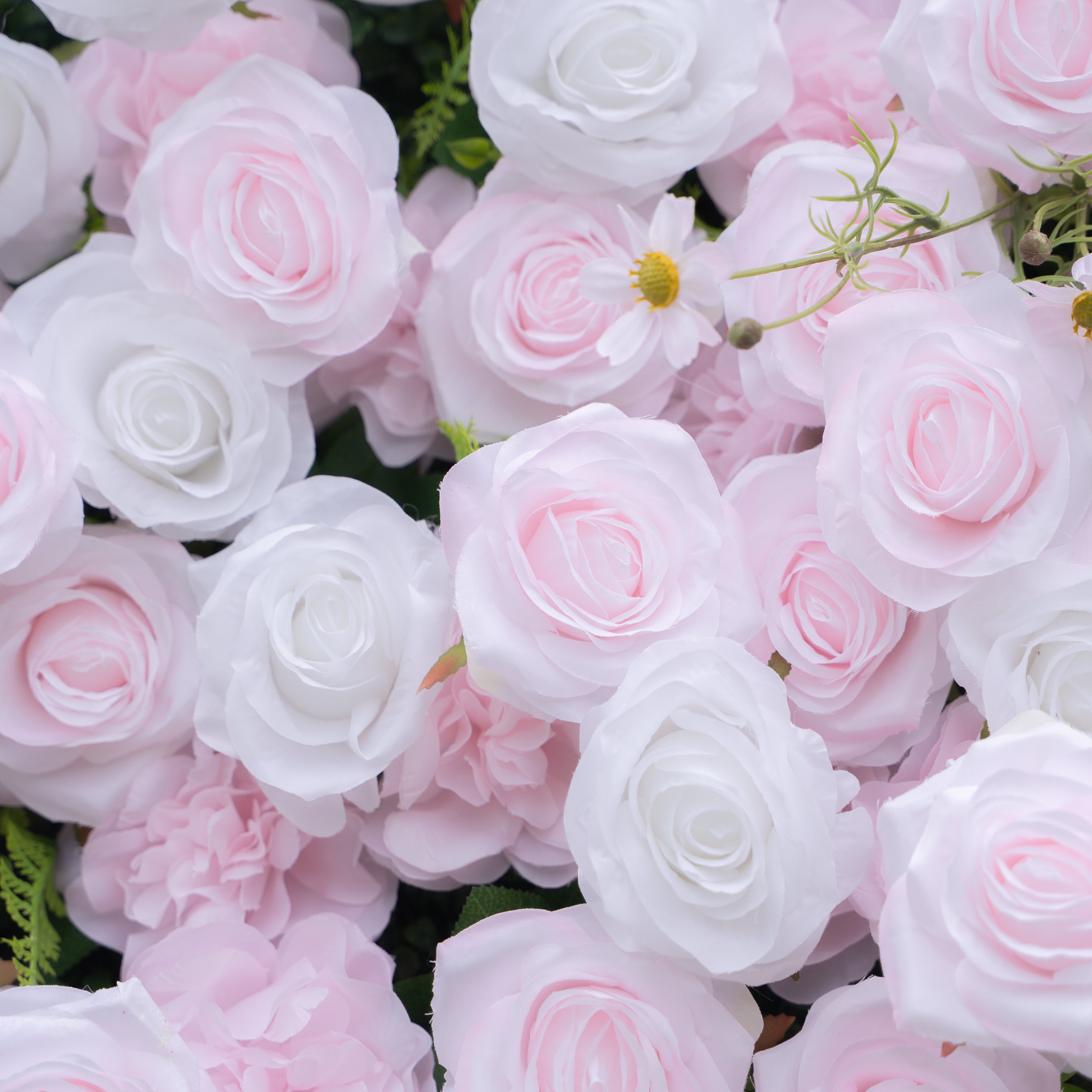Whitepink: 3D Layered Flower Wall - Luxury Silk Rolling Backdrop (In US Stock 5-7 Days Delivered) Free Shipping