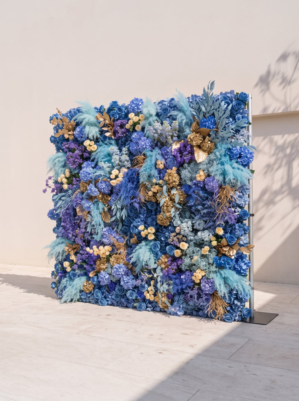 Davilsira: 5D Fabric Artificial rolling up curtain flower wall — right view