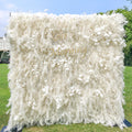 Dream：5D White Fabric Artificial rolling up curtain flower wall Free Shipping