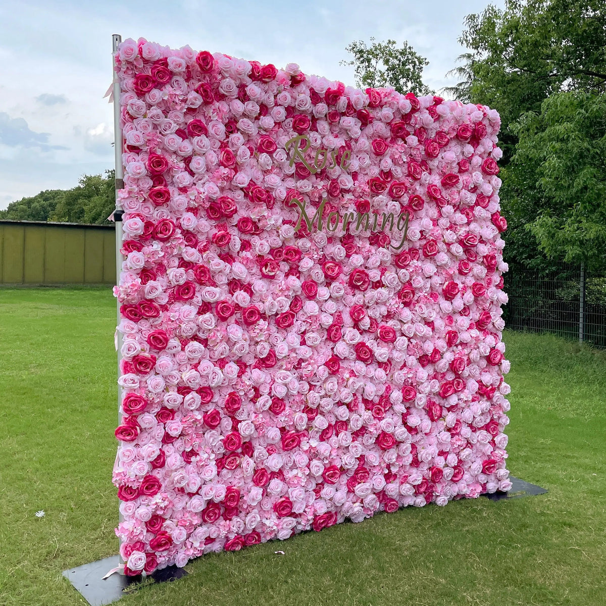 Dress：5D Fabric Artificial rolling up curtain flower wall Free Shipping