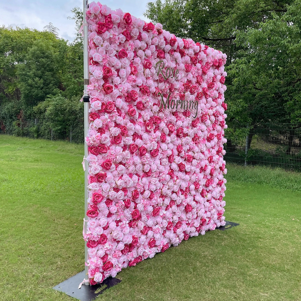 Dress：5D Fabric Artificial rolling up curtain flower wall Free Shipping