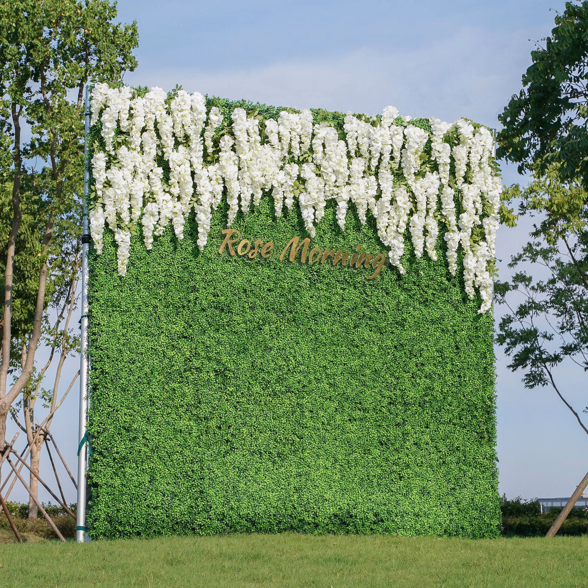Eling：2D Fabric Artificial rolling up curtain flower wall Free Shipping