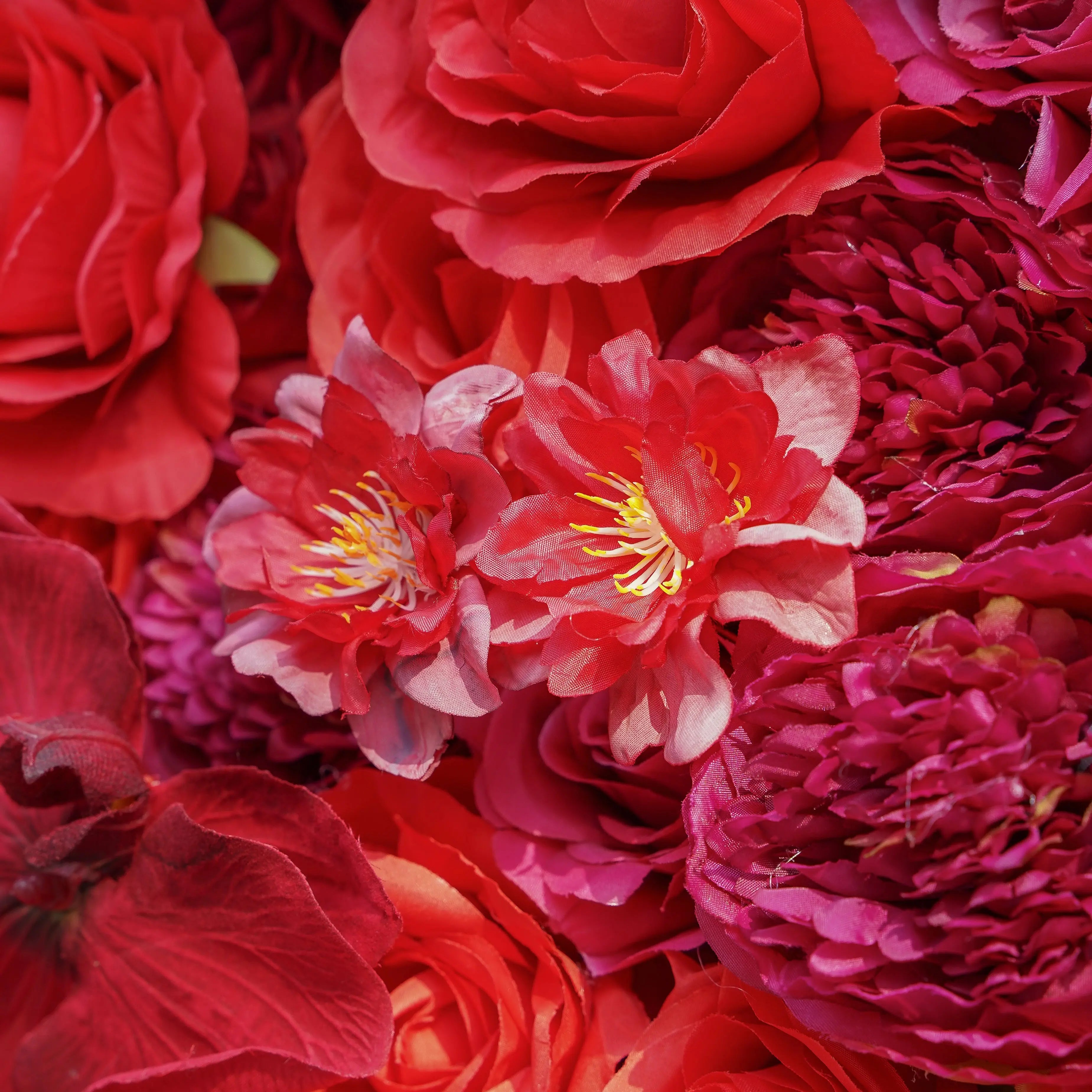 Esther：5D Fabric Artificial rolling up curtain flower wall Free Shipping