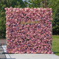 Eva：5D Fabric Artificial rolling up curtain flower wall Free Shipping