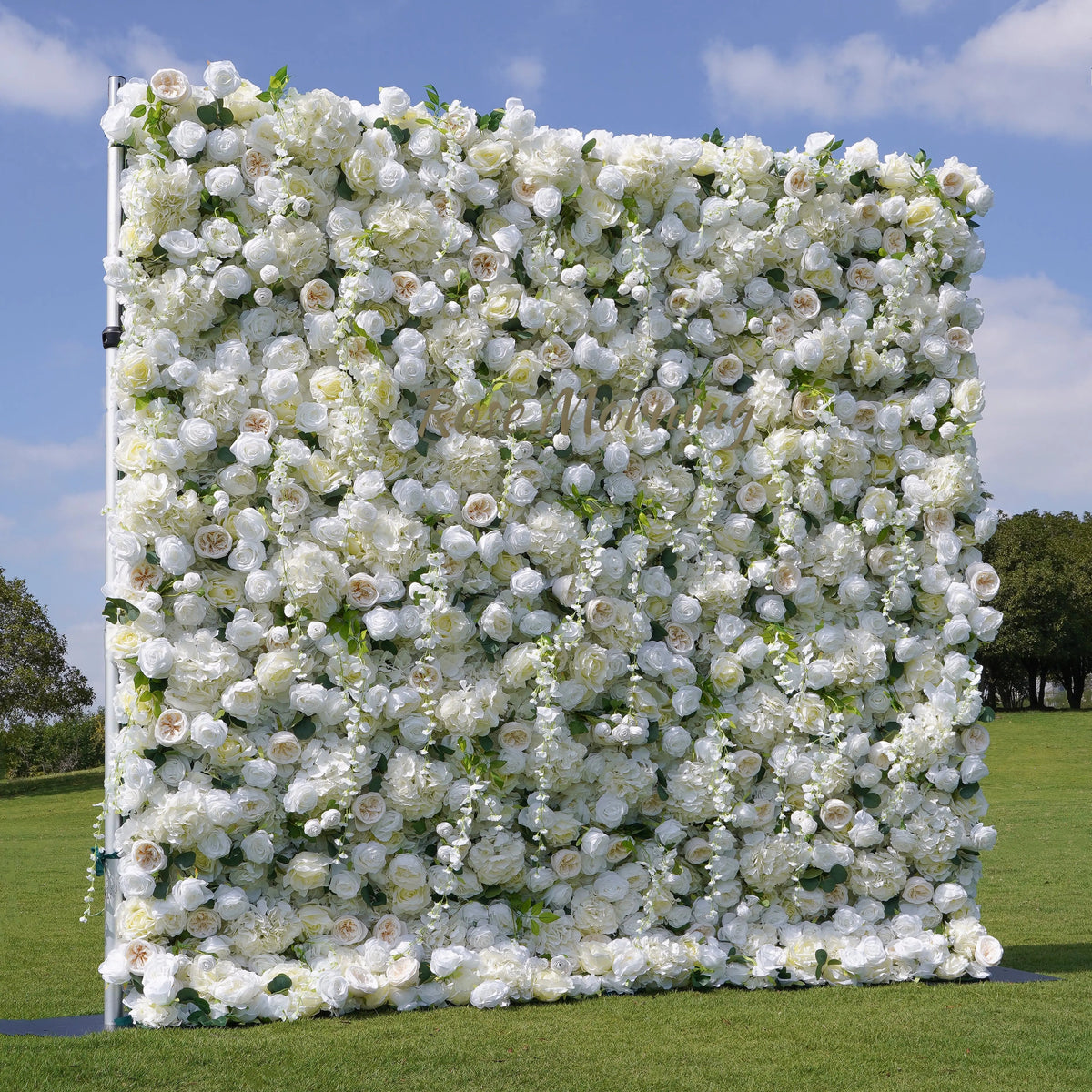 Eve：5D Fabric Artificial rolling up curtain flower wall Free Shipping