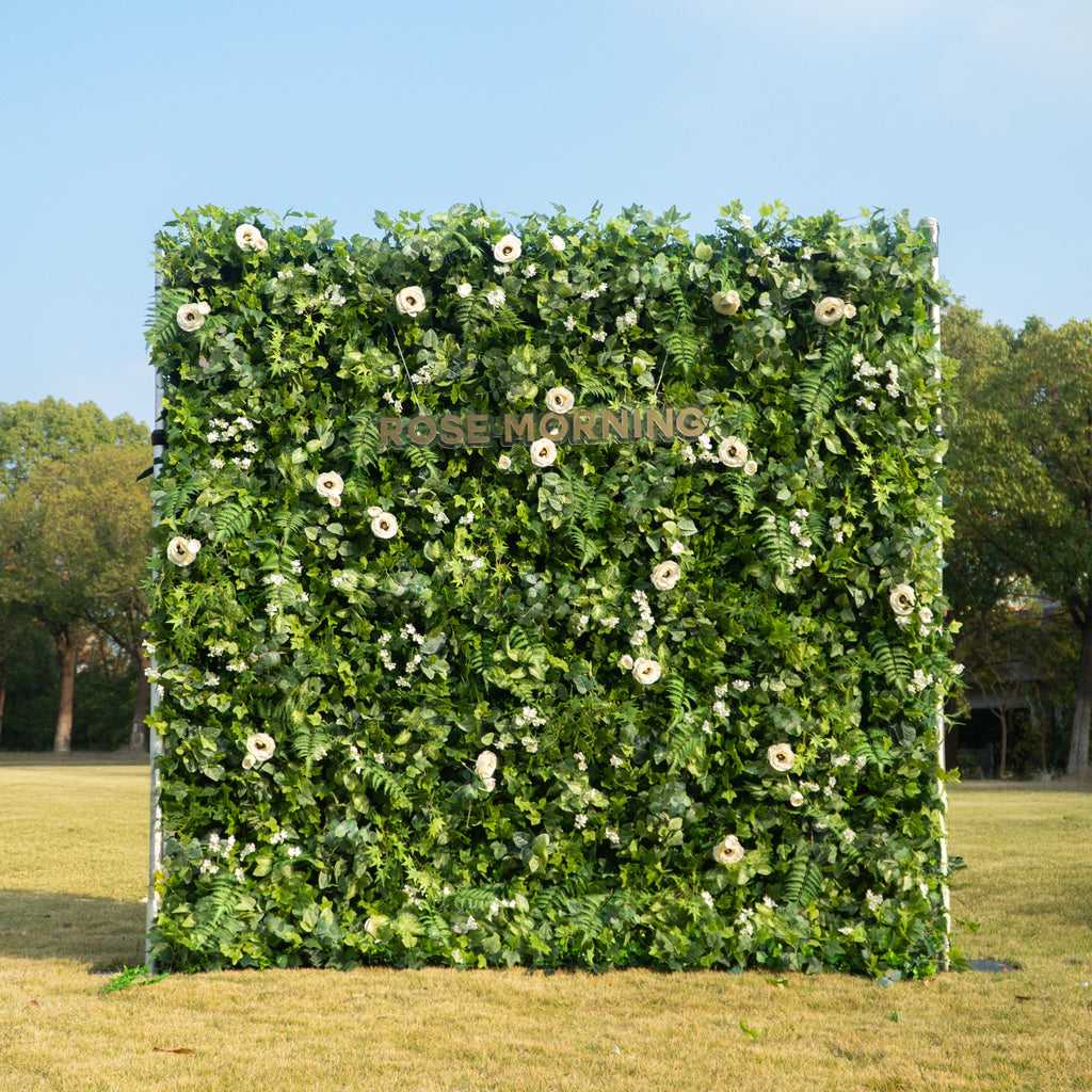 Mattia：5D Fabric Artificial rolling up curtain flower wall Free Shipping