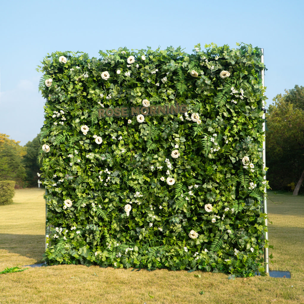 Mattia：5D Fabric Artificial rolling up curtain flower wall Free Shipping