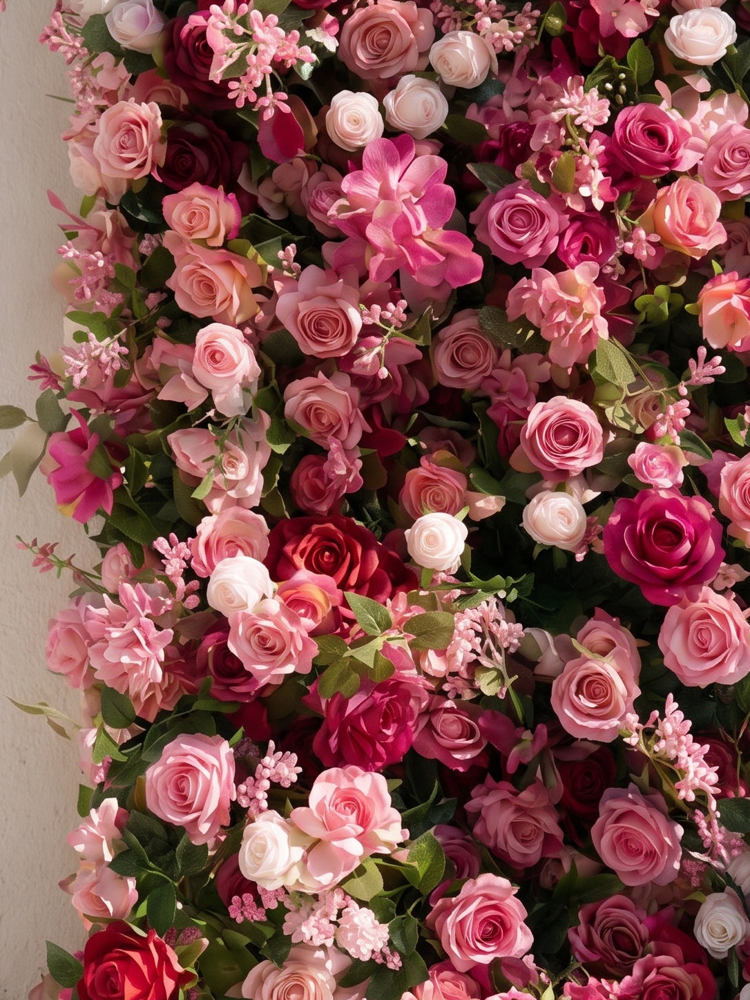 Fuchsia：2026 Luxury 5D Macaron Floral Wall with Greenery Roll-Up Backdrop for Whimsical Bridal Showers Free Shipping