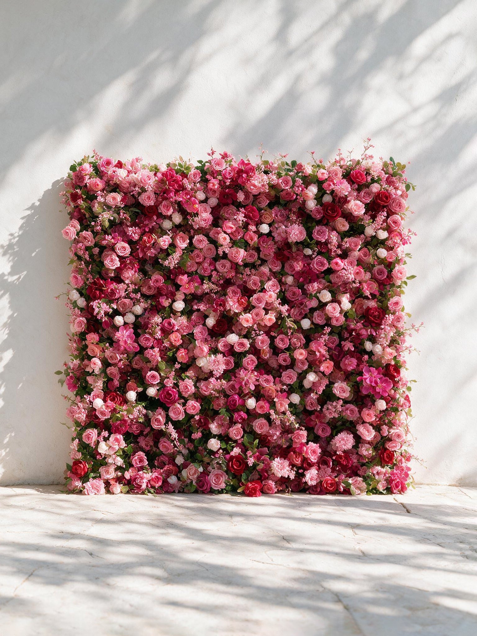 Fuchsia：2026 Luxury 5D Macaron Floral Wall with Greenery Roll-Up Backdrop for Whimsical Bridal Showers Free Shipping
